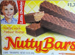   Debbie Snacks Wafers with Peanut Butter Nutty Bars 12 bars 12 oz