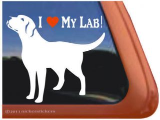 LOVE MY LAB! Labrador Retriever Dog Window Decal Sticker 