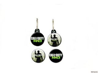 Call of Duty MW3 XBOX PS3 modern warfare 3 zipper pulls w/ buttons