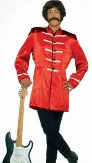 Mens Costume Red British Beatles Retro 60s Hippy Outfit