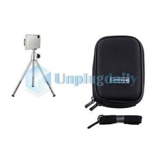 Camera Case+Silver Mini Tripod For Samsung ST93 ST30 PL210 SH100 ST65 