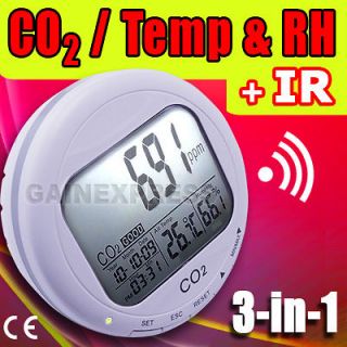 Desktop Carbon Dioxide CO2 Indoor Air Quality Monitor Temperature RH 0 