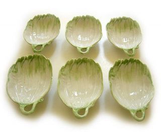 Meiselman Imports Italy Green Cabbage Leaf Bowls Set 6