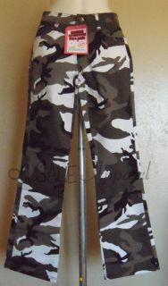 Womens Camo Pants Black White Gr​ay Olv Green 5 Sizes By ROTHCO