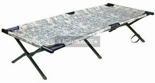   Digital Camouflage Aluminum Portable Camping Sleeping Cot w/ Carry Bag
