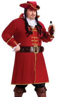 Adult Mens Pirate Captain Morgan Hook Halloween Costume Plus Size