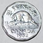 Canada 1952 5 Cents George VI Canadian Nickel Steel Five Cent