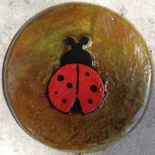 Ladybug 2, plaque, stepping stone, plastic mold, concrete mold 