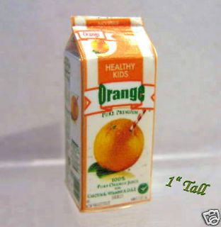 Dollhouse Miniature Carton of Orange Juice in 112 Scale
