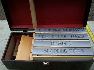 Large Group of Wood Carving Tools Millers Fall, Exacto, Mascot German 