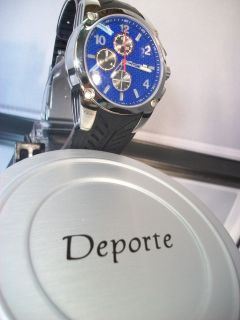 Deporte Timepiece Mens Chronograph Sport Watch Outback BLUE/BLACK