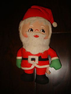 Vintage Knickerbocker Holiday Minitures Santa Claus Plush Doll 7