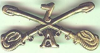 PC Crossed Sword 7th Cavalry Company A Calvary Hat Pins US Wreath 