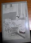 VINTAGE VICTORIAN PHOTOGRAPH BABY IN WICKER CARRIAGE W/ SISTER