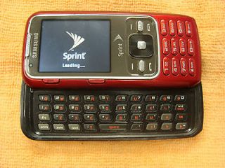 Sprint Samsung M540 Rant Cell Phone Qwerty Red New Screen Lens No 