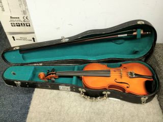 Glaesel V130E4 Used 4/4 Size Strad Copy Student Violin Outfit Ready to 