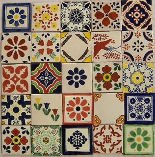 25 Mexican Talavera Art Decor Ceramic Tile # 510 █ SALE