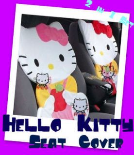 Hello Kitty Apple Design Seat Cover 1 PAIR Set Multi Use for Home/Car 