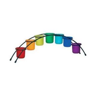 Chakra Rainbow Arch Tea Light Candle Holder~~FREE CANDLES INCLUDED 
