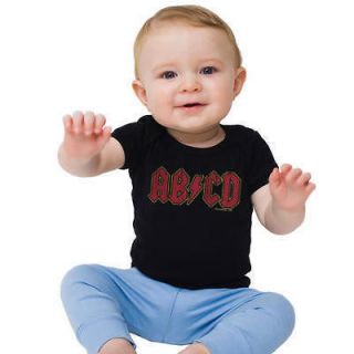 ABCD ROCK COOL BLACK acdc BABY INFANT T SHIRT 6 MO