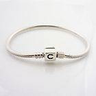 Genuine Authentic Pandora Crown Snap Clasp Sterling Silver 7 9 20cm 