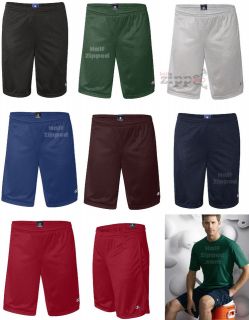 Champion Mens Poly Mesh 9 Inseam Gym Shorts with Pocket S162 S 2XL 