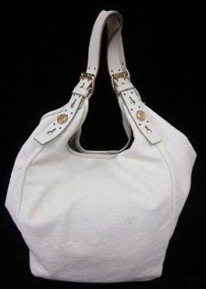 GIVENCHY Sacca White Textured Leather Hobo Handbag