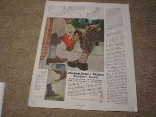 1959 Jockey Mens Fashion Socks Sock Silks Ad Gentleman Guard Critical 