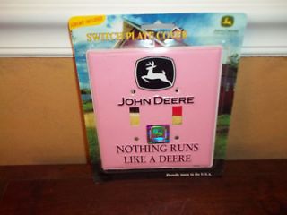 John Deere Tractor Pink Switch Plate Double Light Cover