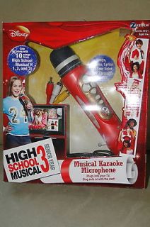 Disney High School Musical 3 Karaoke Microphone Plug TV   NEW IN BOX