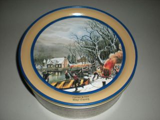 Schwans Limited Holiday Ed.1998 Currier & Ives 10 Dia. Christmas Tin