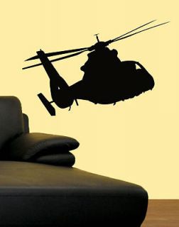 Helicopter Army Military Decor Vinyl Sticker Decal 3FT