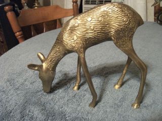   DEER COLLECTIBLE DECORATIVE TEXTURED HEAD DOWN HOLIDAY HOME DECOR