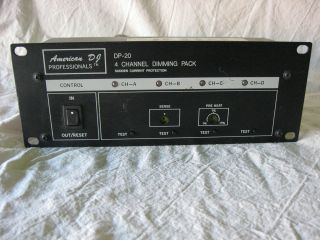   DJ DP 20 4 Channel Dimming Pack. POWERS ON. Audio Equipment. DJ