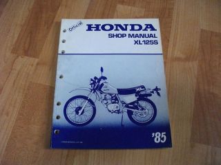 1985 Honda XL125S Dirt Bike Service Manual