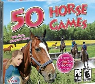 50 Horse Games Ride Jump Race Trivia Horsez PC NEW