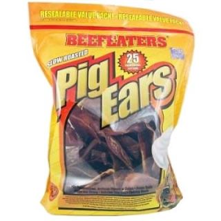 50 LARGE SLOW ROASTED BULK PIG EARS RESEALABLE PACKAGE GUARANTEED 