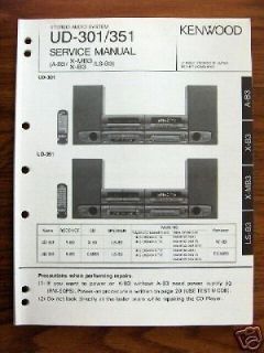 KENWOOD UD 301,  351 STEREO AUDIO SYSTEM SERVICE MANUAL