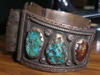 Vintage Native American turquoise jewelry watch