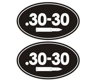 30 30 Oval Decal Set 5x3 AMMO 30 30 CAL Bullet RIFLE Vinyl Sticker 