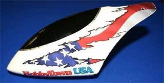 REX 450 CUSTOM CANOPY   HOBBY TOWN RED/WHITE/BLUE