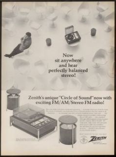 1968 Zenith Circle of Sound stereo & speakers photo ad