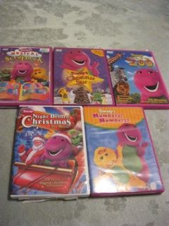 Lot of 5 Barney the Dinosaur DVD Videos Movies Set