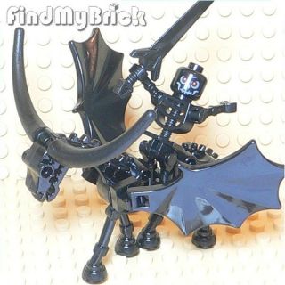C234 Lego Skeleton Capricorn Horse Knight   Black   NEW