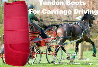 Horse Tendon Boots Red  Miniature To Horse Size Ideal For Carriage 