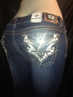   Sexy Rhinestone Roxy Bling BOOTCUT Jeans SIZE 13/31 HOT ?S ASK ME