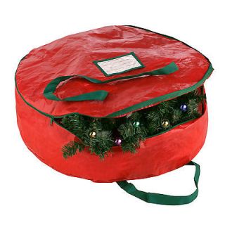   Stor Premium Red Christmas Wreath Bag Holiday Storage For 24 Wreaths