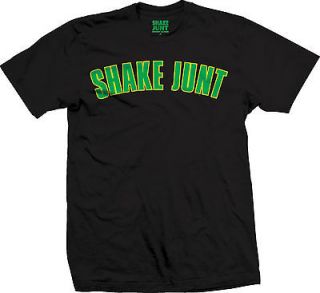 Shake Junt Skateboard Co. Arch Logo T Shirt Tee Shirt Black Large