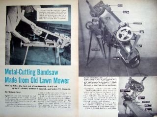 How to Build a METAL CUTTING BANDSAW from SCRAP Old Lawn Mower Parts 