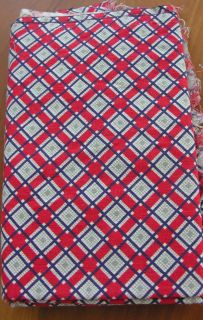 Vintage Feedsack Fabric ~ Red / White / Blue ~ 37x 44